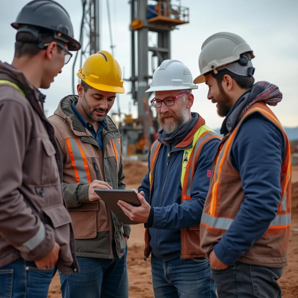 Equipo de ingenieros en Vaca Muerta