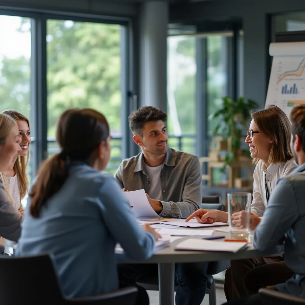 Personas en un taller de finanzas